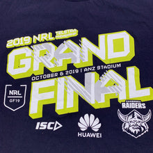 Load image into Gallery viewer, unisex Sportage Australia, 2019 NRL Grand Final Raiders cotton t-shirt, GUC, size 14,  