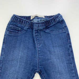 Girls Cotton On, blue stretch denim pants, elasticated, EUC, size 0,  