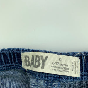 Girls Cotton On, blue stretch denim pants, elasticated, EUC, size 0,  