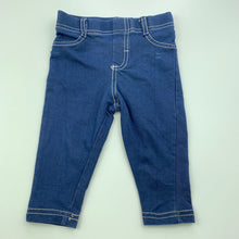 Load image into Gallery viewer, Girls Target, blue leggings / bottoms, elasticated, GUC, size 00,  