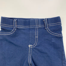 Load image into Gallery viewer, Girls Target, blue leggings / bottoms, elasticated, GUC, size 00,  