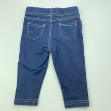 Load image into Gallery viewer, Girls Target, blue leggings / bottoms, elasticated, GUC, size 00,  