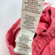 Load image into Gallery viewer, Girls EarlyDays, pink stretch cotton pants, elasticated, GUC, size 000,  