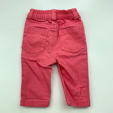 Load image into Gallery viewer, Girls EarlyDays, pink stretch cotton pants, elasticated, GUC, size 000,  