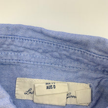 Load image into Gallery viewer, Boys H&amp;M, blue cotton long sleeve shirt, GUC, size 0,  