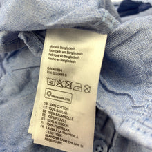 Load image into Gallery viewer, Boys H&amp;M, blue cotton long sleeve shirt, GUC, size 0,  