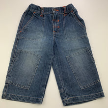 Load image into Gallery viewer, Boys Target, blue denim pants, adjustable, Inside leg: 26cm, GUC, size 1,  