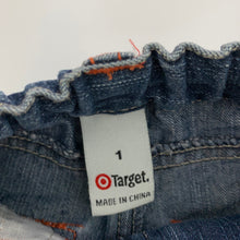 Load image into Gallery viewer, Boys Target, blue denim pants, adjustable, Inside leg: 26cm, GUC, size 1,  