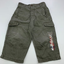 Load image into Gallery viewer, Boys Kids Stuff, khaki cotton cargo pants, elasticated, Inside leg: 26cm, FUC, size 1,  