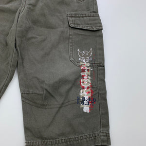 Boys Kids Stuff, khaki cotton cargo pants, elasticated, Inside leg: 26cm, FUC, size 1,  