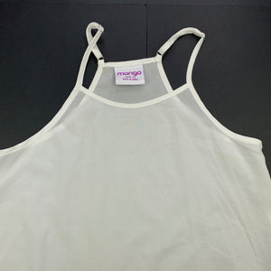 Girls Mango, white lightweight cami top, FUC, size 12,  