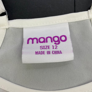 Girls Mango, white lightweight cami top, FUC, size 12,  