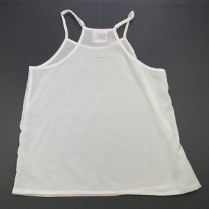 Girls Mango, white lightweight cami top, FUC, size 12,  