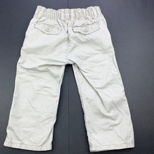Boys GAP, grey cotton pants, elasticated, Inside leg: 28cm, FUC, size 2,  