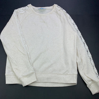 Girls Tilii, oatmeal sweater / jumper, light marks on sleeve, FUC, size 16,  