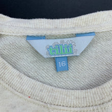 Load image into Gallery viewer, Girls Tilii, oatmeal sweater / jumper, light marks on sleeve, FUC, size 16,  