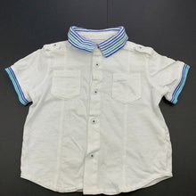Load image into Gallery viewer, Boys First Impressions, white cotton polo shirt / top, GUC, size 2,  