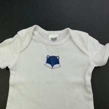 Load image into Gallery viewer, unisex Target, white cotton bodysuit / romper, fox, GUC, size 0000,  