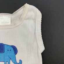 Load image into Gallery viewer, unisex Essentials, ribbed cotton singlet top, elephant, FUC, size 0000,  