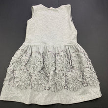 Load image into Gallery viewer, Girls Jack &amp; Milly, grey stretchy embellished party dress, FUC, size 1, L: 45cm