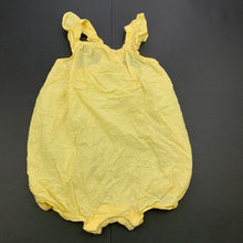 Load image into Gallery viewer, Girls H&amp;M, yellow lightweight cotton romper, GUC, size 1,  