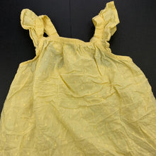 Load image into Gallery viewer, Girls H&amp;M, yellow lightweight cotton romper, GUC, size 1,  