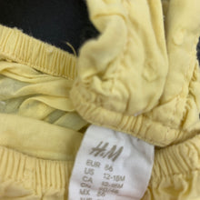 Load image into Gallery viewer, Girls H&amp;M, yellow lightweight cotton romper, GUC, size 1,  