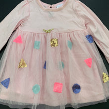 Load image into Gallery viewer, Girls Target, pink cotton &amp; tulle party dress, EUC, size 00, L: 32cm