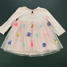 Load image into Gallery viewer, Girls Target, pink cotton &amp; tulle party dress, EUC, size 00, L: 32cm