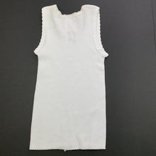 Load image into Gallery viewer, unisex Dymples, white ribbed cotton singlet top, EUC, size 0,  