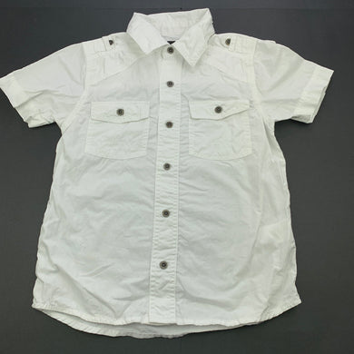 Boys Urban, white cotton short sleeve shirt, FUC, size 6,  