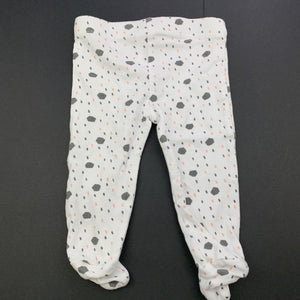 Girls Tiny Little Wonders, cotton footed leggings / bottoms, elasticated, EUC, size 000,  