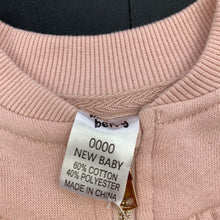 Load image into Gallery viewer, Girls Baby Berry, pink fleece lined zip up sweater, NEW, size 0000,  