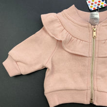 Load image into Gallery viewer, Girls Baby Berry, pink fleece lined zip up sweater, NEW, size 0000,  