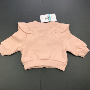 Girls Baby Berry, pink fleece lined zip up sweater, NEW, size 0000,  