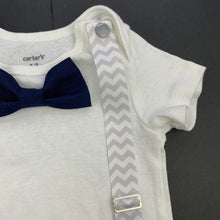 Load image into Gallery viewer, Boys Carters, cotton bodysuit / romper, detachable braces, EUC, size 12 months,  