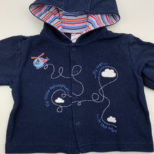 Load image into Gallery viewer, Boys Target, navy cotton hooded top, FUC, size 00,  