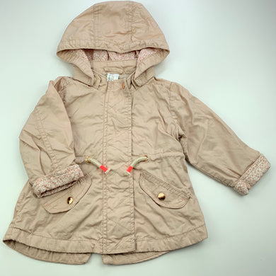 Girls H&M, lined cotton lightweight jacket / coat, EUC, size 0,  