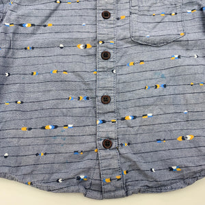 Boys Target, cotton short sleeve shirt, blue marks on front, FUC, size 3,  