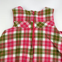 Load image into Gallery viewer, Girls Gymboree, lined checked cotton party dress, GUC, size 1, L: 43cm