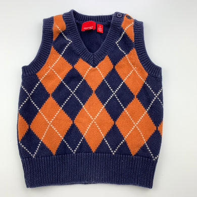 Boys Esprit, knitted cotton vest / sweater, GUC, size 12 months,  