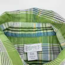 Load image into Gallery viewer, Boys Esprit, checked lightweight cotton short sleeve shirt, GUC, size 6 months,  