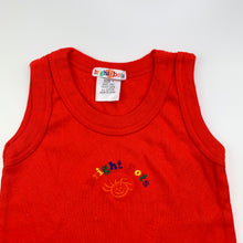 Load image into Gallery viewer, unisex Bright Bots, cotton singlet / tank top, EUC, size 1,  
