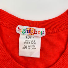 Load image into Gallery viewer, unisex Bright Bots, cotton singlet / tank top, EUC, size 1,  