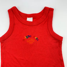 Load image into Gallery viewer, unisex Target, Bright Bots red cotton singlet / tank top, GUC, size 1,  