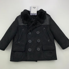 Load image into Gallery viewer, Boys Bardot Junior, fleece lined faux suede jacket / coat, NEW, size 00,  