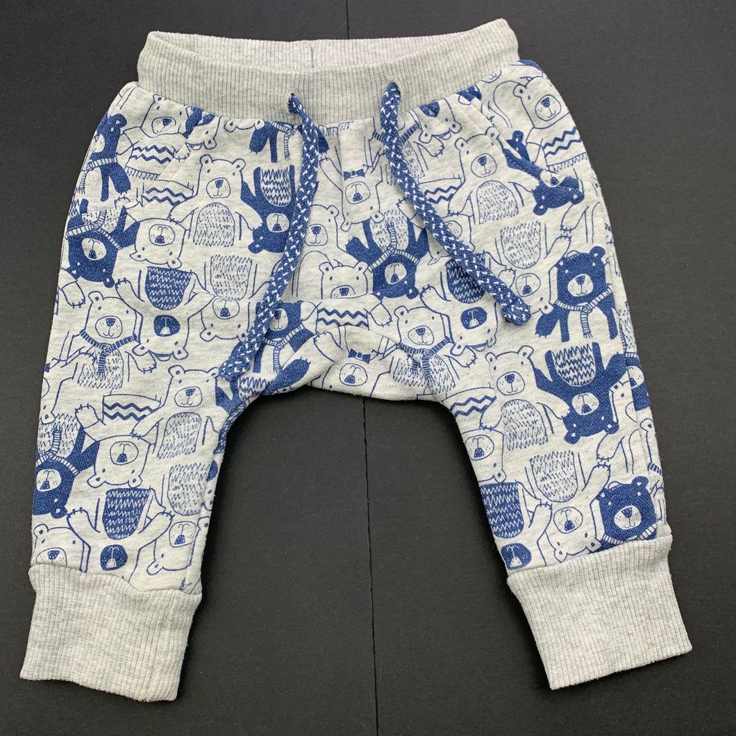 Boys Target, fleece lined casual pants / bottoms, elasticated, GUC, size 000,  