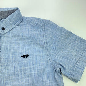Boys Target, blue cotton short sleeve shirt, light mark on front, FUC, size 10,  