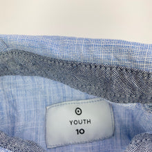 Load image into Gallery viewer, Boys Target, blue cotton short sleeve shirt, light mark on front, FUC, size 10,  