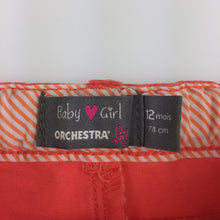 Load image into Gallery viewer, Girls Orchestra, soft feel stretch cotton pants, adjustable, EUC, size 12 months